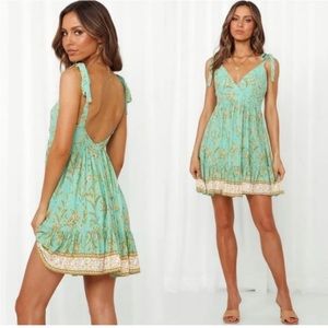 STYLISH BOUTIQUE DRESS | light weight | Medium Large |  cotton turquoise NWOT